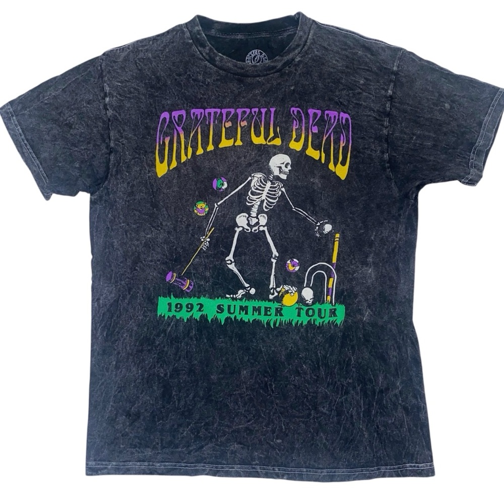 Grateful Dead 1992 Summer Tour Acid Wash Graphic Band Tee Shirt Medium